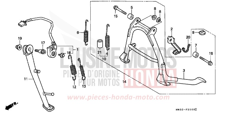 STAENDER von CB1300 Super Bold'or ABS CANDY ANDROMEDA RED-U (R131) von 1996
